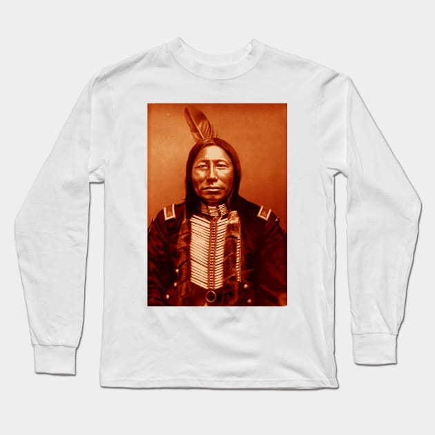 Chief Crow King-The Sioux Long Sleeve T-Shirt by truthtopower